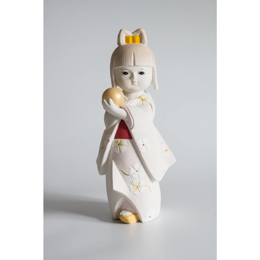 Vintage Japanese Porcelain Bisque Hakata Doll Toyo 10.75" Tall